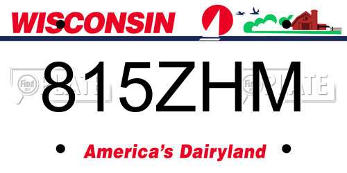 815ZHM Wisconsin License Plate