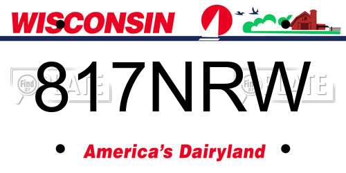 817NRW Wisconsin License Plate