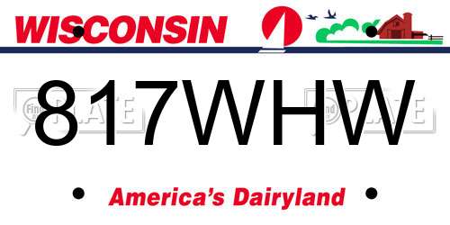 817WHW Wisconsin License Plate