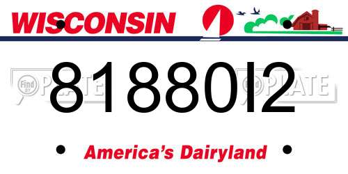 81880I2 Wisconsin License Plate