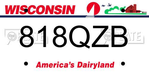 818QZB Wisconsin License Plate