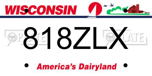 818ZLX Wisconsin License Plate