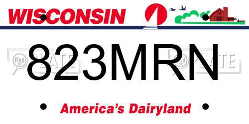 823MRN Wisconsin License Plate