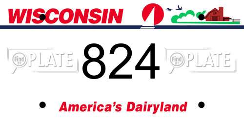 824 Wisconsin License Plate