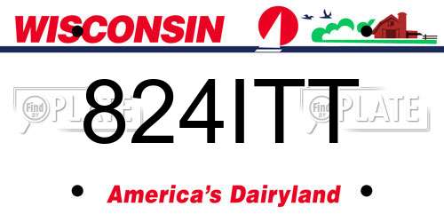 824ITT Wisconsin License Plate