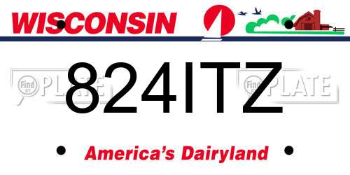 824ITZ Wisconsin License Plate