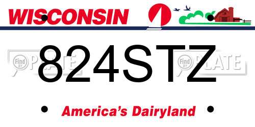 824STZ Wisconsin License Plate