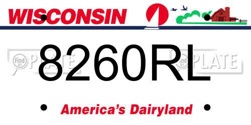 8260RL Wisconsin License Plate