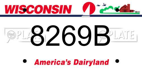 8269B Wisconsin License Plate