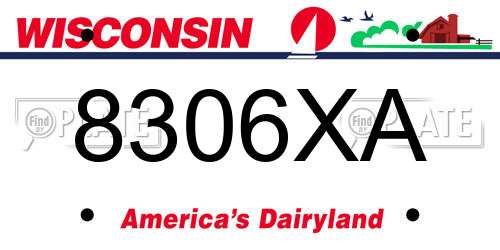 8306XA Wisconsin License Plate
