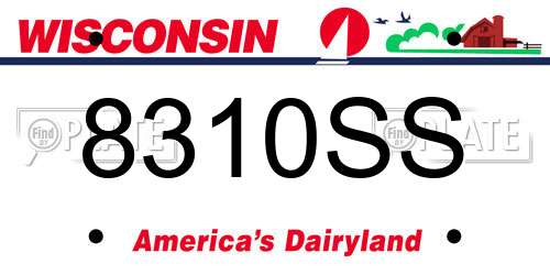 8310SS Wisconsin License Plate