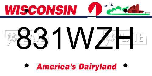 831WZH Wisconsin License Plate