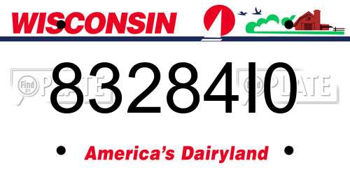 83284I0 Wisconsin License Plate