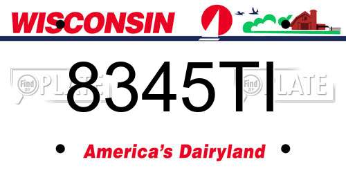 8345TI Wisconsin License Plate
