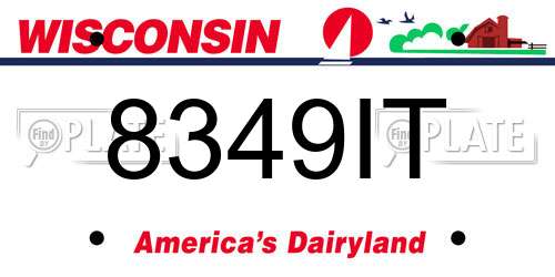 8349IT Wisconsin License Plate