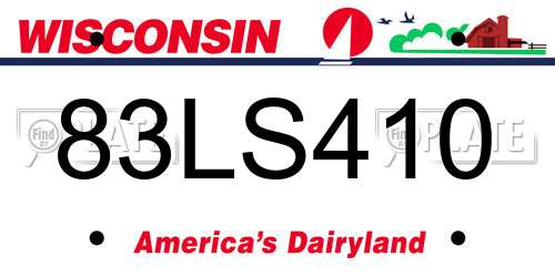 83LS410 Wisconsin License Plate