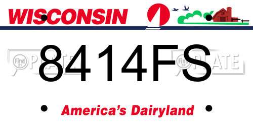 8414FS Wisconsin License Plate