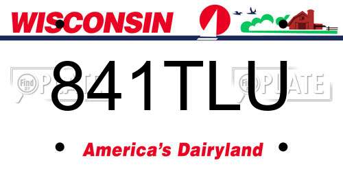 841TLU Wisconsin License Plate