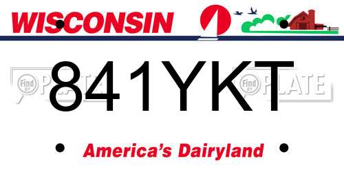 841YKT Wisconsin License Plate