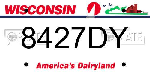 8427DY Wisconsin License Plate