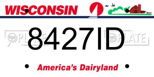 8427ID Wisconsin License Plate