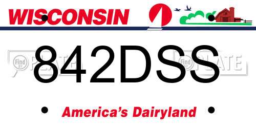 842DSS Wisconsin License Plate