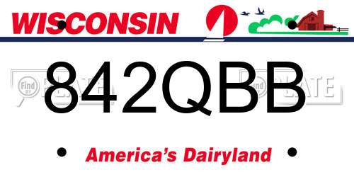842QBB Wisconsin License Plate