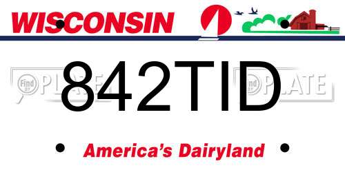 842TID Wisconsin License Plate