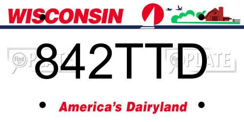 842TTD Wisconsin License Plate