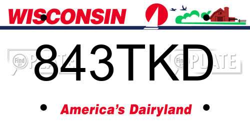 843TKD Wisconsin License Plate