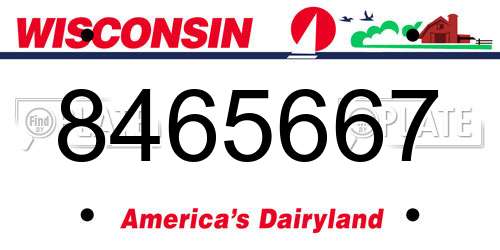 8465667 Wisconsin License Plate