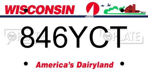 846YCT Wisconsin License Plate