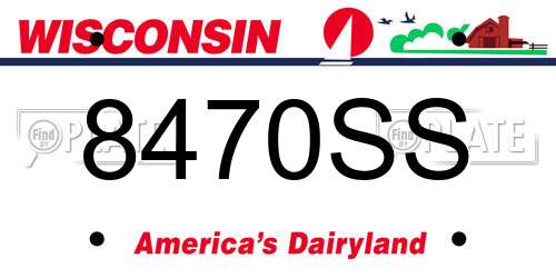8470SS Wisconsin License Plate