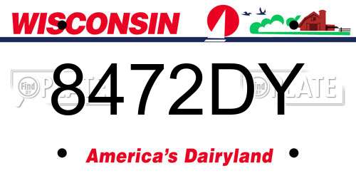 8472DY Wisconsin License Plate