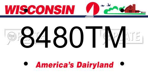 8480TM Wisconsin License Plate
