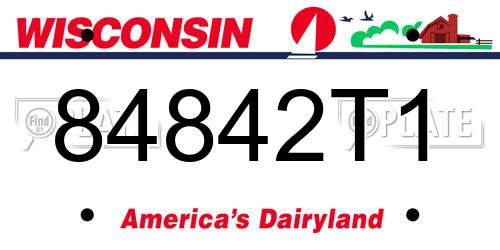 84842T1 Wisconsin License Plate
