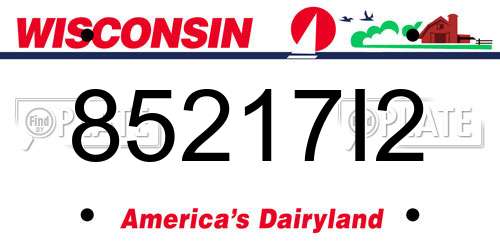 85217I2 Wisconsin License Plate