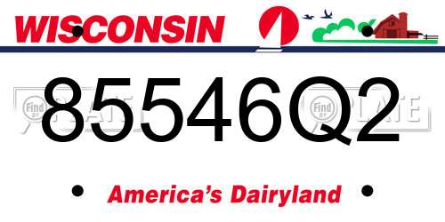 85546Q2 Wisconsin License Plate