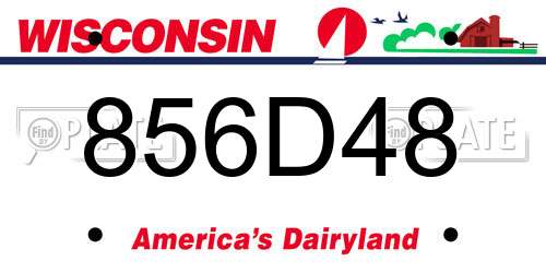 856D48 Wisconsin License Plate