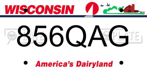 856QAG Wisconsin License Plate