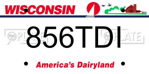 856TDI Wisconsin License Plate