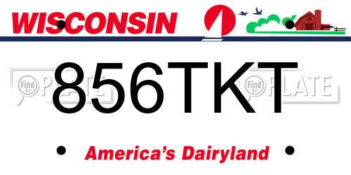 856TKT Wisconsin License Plate