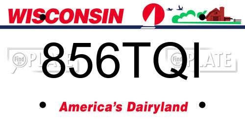 856TQI Wisconsin License Plate