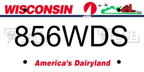 856WDS Wisconsin License Plate