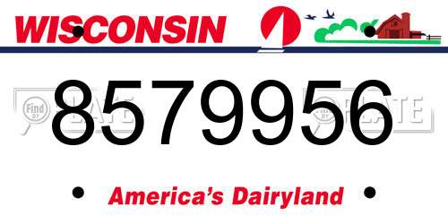 8579956 Wisconsin License Plate