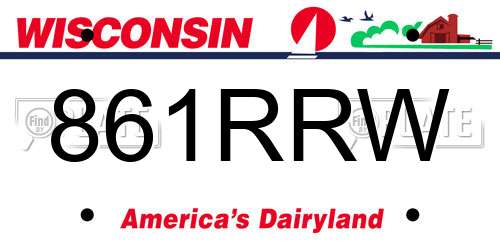 861RRW Wisconsin License Plate