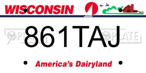 861TAJ Wisconsin License Plate