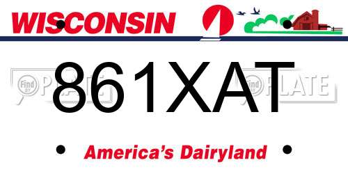 861XAT Wisconsin License Plate