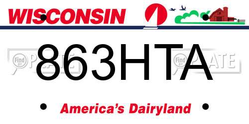 863HTA Wisconsin License Plate