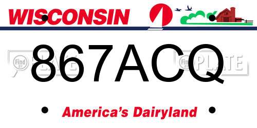 867ACQ Wisconsin License Plate